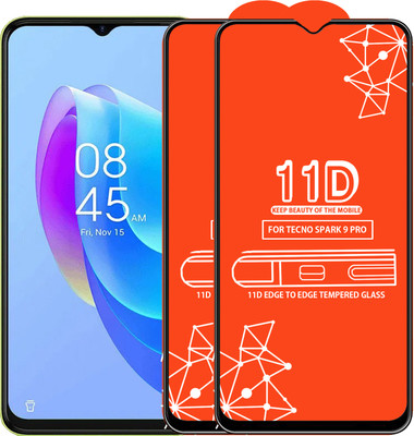 Roxel Edge To Edge Tempered Glass for Tecno Spark 9 Pro(Pack of 2)