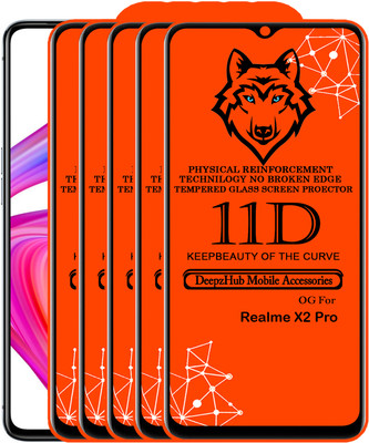 DeepzHub Edge To Edge Tempered Glass for Realme X2 Pro(Pack of 5)