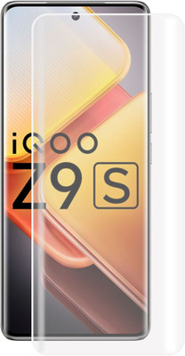 MBR Edge To Edge Tempered Glass for iQOO Z9s, iQOO Z9s Pro, Meibo Series 3D Curved High Quality UV Liquide Glue Glass with Easy Installation(Pack of 1)