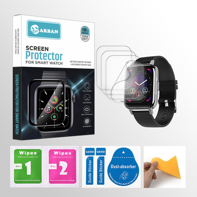 ARBAN Edge To Edge Tempered Glass for GIZMORE GIZFIT 908 Pro 1.69 inch Smartwatch 4 PROTECTOR + 4 WIPES + 4 DUST REMOVAL STICKER + 1 WIPER(Pack of 4) ARBAN Edge To Edge Tempered Glass for GIZMORE GIZFIT 908 Pro 1.69 inch Smartwatch 4 PROTECTOR + 4 WIPES + 4 DUST REMOVAL STICKER + 1 WIPER(Pack of 4)