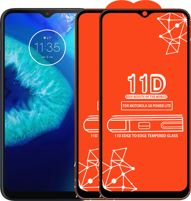 Qyist Edge To Edge Tempered Glass for Motorola G8 Power Lite(Pack of 2)