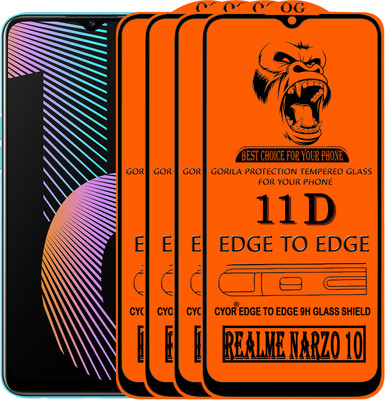 CYOR Edge To Edge Tempered Glass for REALME NARZO 10(Pack of 4)