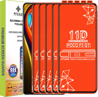 PFOAM Edge To Edge Tempered Glass for POCO F3 GT(Pack of 5)