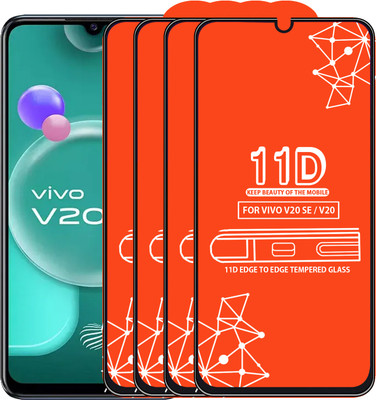 Roxel Edge To Edge Tempered Glass for Vivo V20 Se(Pack of 4)