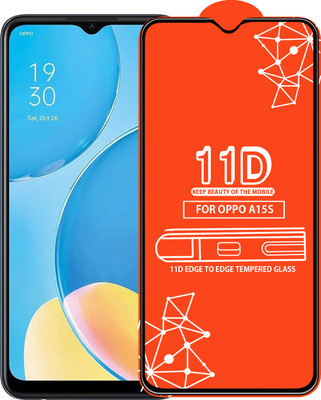 Qyist Edge To Edge Tempered Glass for Oppo A15S(Pack of 1)