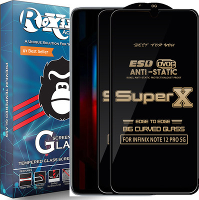 Roxel Edge To Edge Tempered Glass for INFINIX NOTE 12 PRO 5G(Pack of 2)