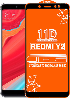 CYOR Edge To Edge Tempered Glass for Mi Redmi Y2(Pack of 1)