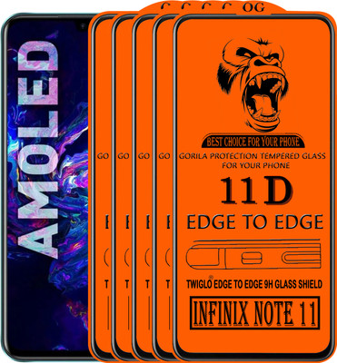 TWIGLO Edge To Edge Tempered Glass for INFINIX NOTE 11(Pack of 5)