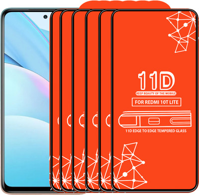Qyist Edge To Edge Tempered Glass for Mi 10T Lite(Pack of 6)