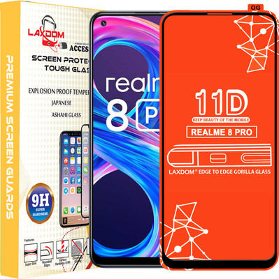 Laxdom Edge To Edge Tempered Glass for REALME 8 PRO(Pack of 1)