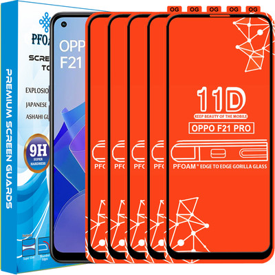 PFOAM Edge To Edge Tempered Glass for OPPO F21 PRO(Pack of 5)