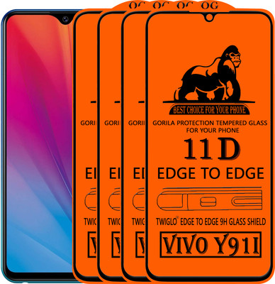 CYOR Edge To Edge Tempered Glass for VIVO Y91I(Pack of 4)