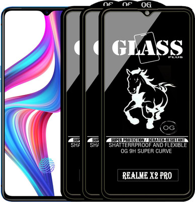 PFOAM Edge To Edge Tempered Glass for Realme X2 Pro(Pack of 3)