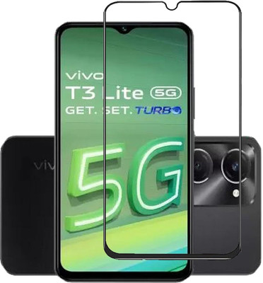 O2MG Edge To Edge Tempered Glass for vivo T3 Lite 5G, vivo T3 Lite(Pack of 1)