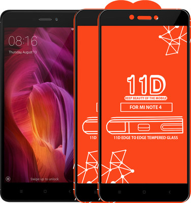Qyist Edge To Edge Tempered Glass for Mi Redmi Note 4(Pack of 2)