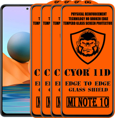 CYOR Edge To Edge Tempered Glass for REDMI NOTE 10(Pack of 4)