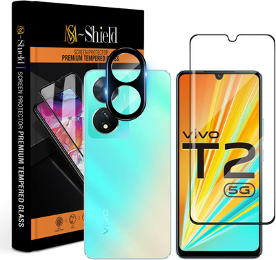 KLAH Edge To Edge Tempered Glass for Vivo T2 5G, With Camera Lens Protector(Pack of 1)