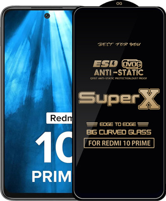 Qyist Edge To Edge Tempered Glass for REDMI 10 PRIME(Pack of 1)