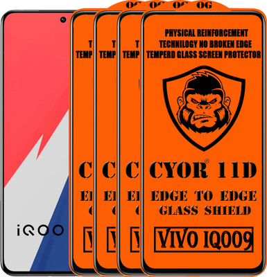 CYOR Edge To Edge Tempered Glass for VIVO IQ009(Pack of 4)