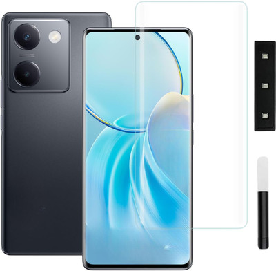SB SHILD Edge To Edge Tempered Glass for Y300 Plus 5G, Vivo Y200 Pro 5G, Premium Original UV Curved Full Screen Protector Tempered Glass with Installation Kit(Pack of 1)