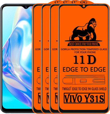 TWIGLO Edge To Edge Tempered Glass for VIVO Y31S(Pack of 4)