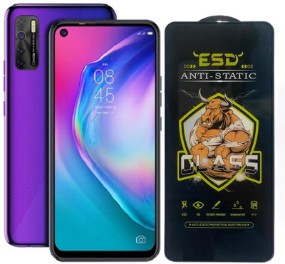 Resolute Edge To Edge Tempered Glass for Tecno Spark 5 PRO, ESD Tempered Glass, ESD Screen Protector, Anti Static, Screen Protector(Pack of 1)