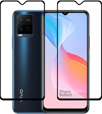 NIMMIKA ENTERPRISES Edge To Edge Tempered Glass for Vivo Y21E D+ Tempered Glass(Pack of 2)