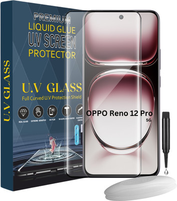 Fablue Edge To Edge Tempered Glass for Oppo Reno 12 Pro 5G(Pack of 1)