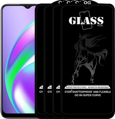 CYOR Edge To Edge Tempered Glass for REALME C12(Pack of 4)