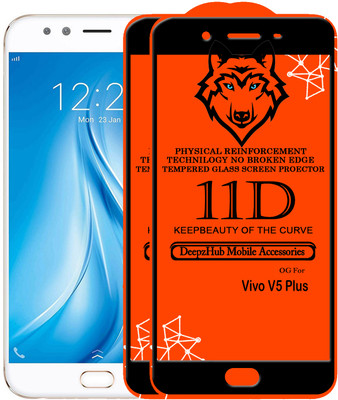 DeepzHub Edge To Edge Tempered Glass for Vivo V5 Plus(Pack of 2)