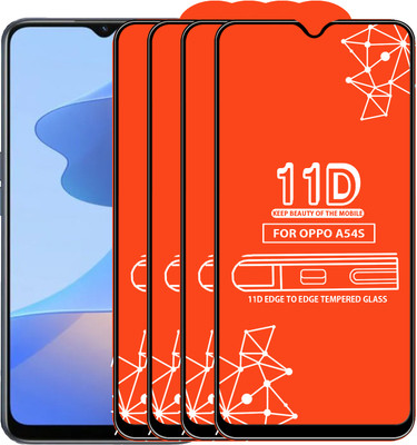 Roxel Edge To Edge Tempered Glass for Oppo A54S(Pack of 4)