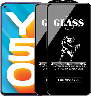 Qyist Edge To Edge Tempered Glass for VIVO Y50(Pack of 2)