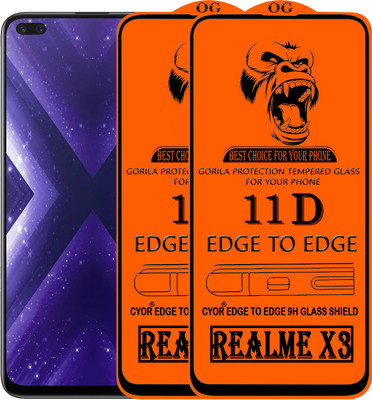CYOR Edge To Edge Tempered Glass for REALME X3(Pack of 2)