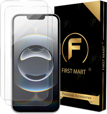 FIRST MART Edge To Edge Tempered Glass for IPhone 16e, IPhone 14, iPhone 13, iPhone 13 Pro(Pack of 2)