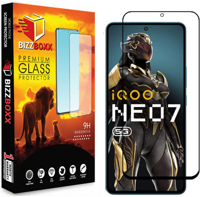 BizzBoxx Edge To Edge Tempered Glass for iQOO Neo 7 5G Ultra Clear finish, iQOO Neo 7 5G, iQOO Neo 7, Neo7(Pack of 1)