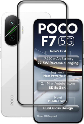 INFINITYWORLD Edge To Edge Tempered Glass for Poco F7 5G, POCO F7 5G(Pack of 1)