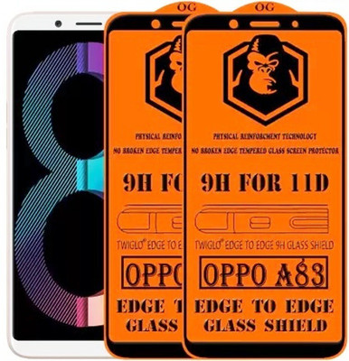HIE POWER Edge To Edge Tempered Glass for Oppo A83-11D(Pack of 2)(Pack of 2)