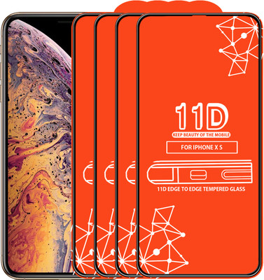 Roxel Edge To Edge Tempered Glass for Apple iPhone XS(Pack of 4)