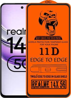 TWIGLO Edge To Edge Tempered Glass for REALME 14X 5G(Pack of 1)