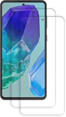 SOMTONE Edge To Edge Tempered Glass for Samsung Galaxy M55 TEMPERED GUARD FRONTP2(Pack of 2)
