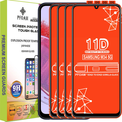 PFOAM Edge To Edge Tempered Glass for SAMSUNG GALAXY M34 5G(Pack of 4)