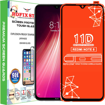 Rofix star Edge To Edge Tempered Glass for REDMI NOTE 8(Pack of 1)