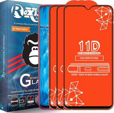Roxel Edge To Edge Tempered Glass for OPPO F9 Pro(Pack of 3)