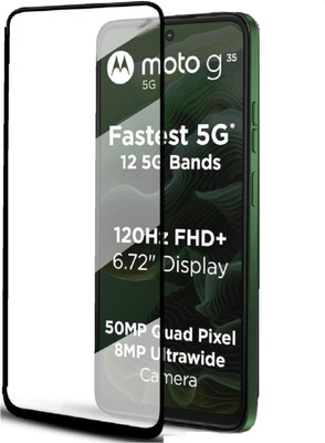 vmt stock Edge To Edge Tempered Glass for Motorola G35 5G, Motorola Moto G35 5G, moto g35 5G(Pack of 1)
