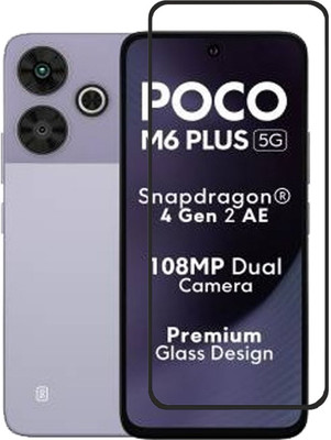 Flipkart SmartBuy Edge To Edge Tempered Glass for POCO M6 Plus 5G, POCO M6 Plus(Pack of 1)