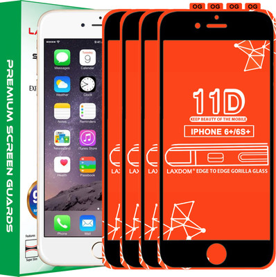 Laxdom Edge To Edge Tempered Glass for Apple iPhone 6s Plus(Pack of 4)