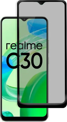 HUPSHY Edge To Edge Tempered Glass for Realme C30(Pack of 1)