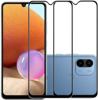HOBBYTRONICS Edge To Edge Tempered Glass for Poco C50, POCO C50(Pack of 2)
