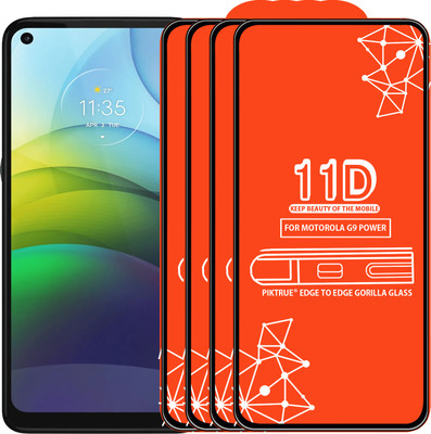 PikTrue Edge To Edge Tempered Glass for MOTOROLA G9 POWER(Pack of 4)