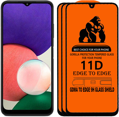 GDMA Edge To Edge Tempered Glass for SAMSUNG A22 5g(Pack of 3)